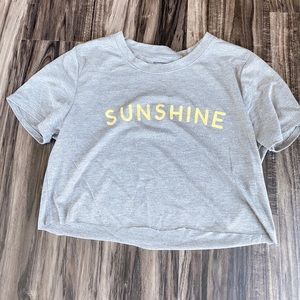 Grey “sunshine” crop top